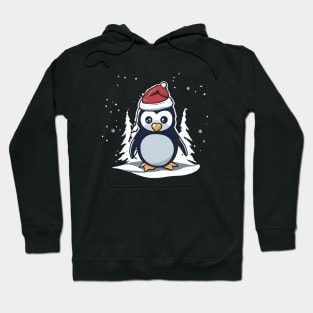 cute santa penguin Hoodie